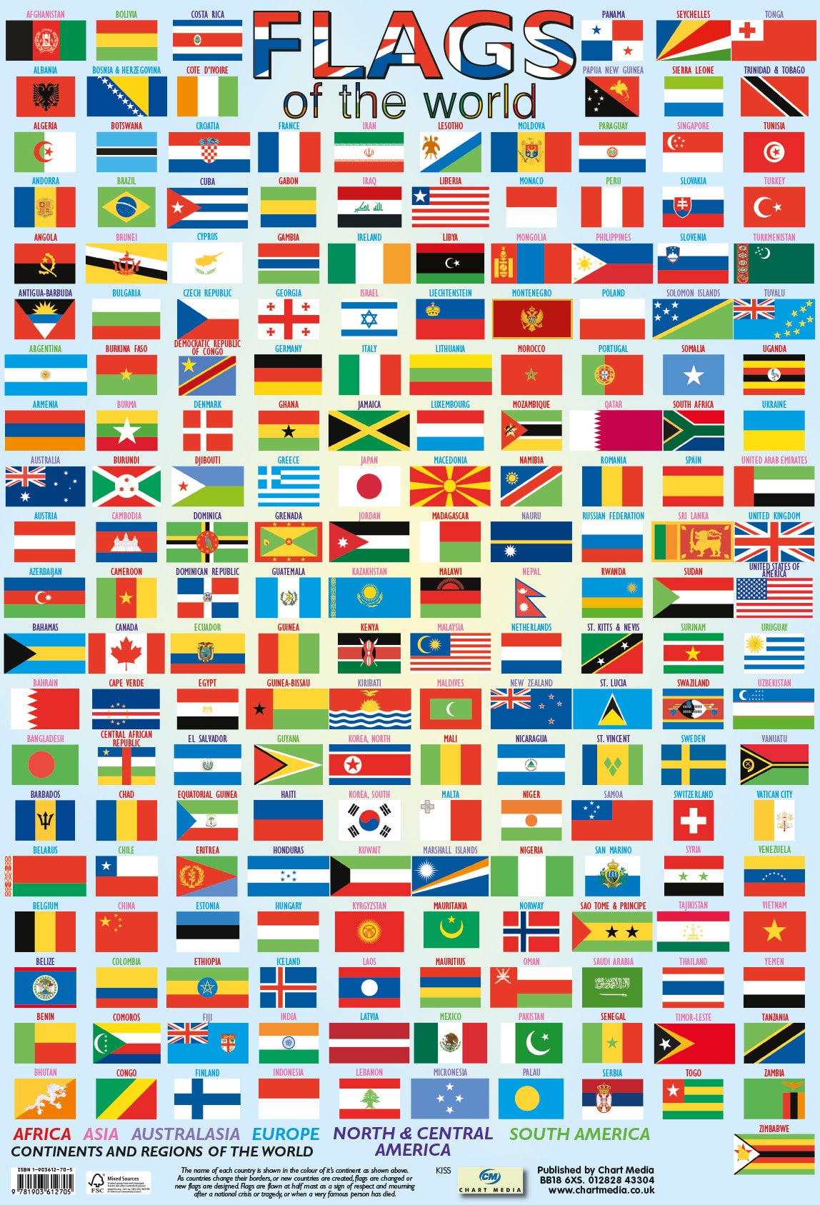Flags of the World Poster | chartmedia . Educational Wallcharts and Posters